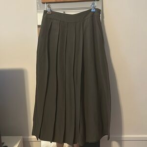 Zara pleated maxi linen blend skort sz S